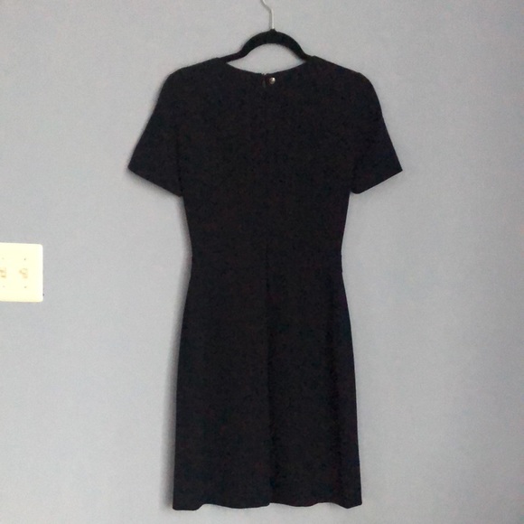 PRICE FIRM BOSS Hugo Boss Size 0 Short Sleeve Navy Haticena Tweed Dress - Picture 10 of 10